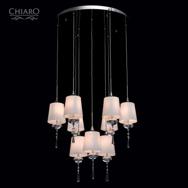 Люстра с пультом ДУ CHIARO 392010409 Фьюжен 9x20W G4 12V
